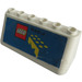 LEGO blanc Pare-brise 2 x 6 x 2 avec LEGO Media logo Autocollant (4176)