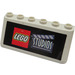 LEGO blanc Pare-brise 2 x 6 x 2 avec LEGO Studios Autocollant (4176)