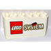 LEGO hvid Forrude 2 x 6 x 2 med LEGO System logo Klistermærke (4176)