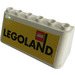 LEGO Weiß Windschutzscheibe 2 x 6 x 2 mit Legoland Logo Aufkleber (4176)
