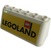 LEGO White Windscreen 2 x 6 x 2 with Legoland Logo Sticker (4176)