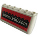 LEGO White Windscreen 2 x 6 x 2 with www.LEGO.com Sticker (4176 / 30607)