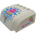 LEGO White Windscreen 5 x 6 x 2 Curved with &#039;Ice Cream&#039; on Front and Octan Pattern on Both Sides Sticker (61484)