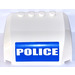 LEGO White Windscreen 5 x 6 x 2 Curved with &quot;POLICE&quot; Sticker (61484)
