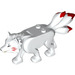 LEGO White Wolf with Red Markings (Akita) (65476)