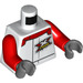 LEGO White ‘Xtreme’ Logo Jacket Minifig Torso (973 / 76382)