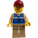 LEGO Wildlife Rescue Driver with Dark Red Cap Minifigure