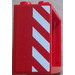 LEGO Window 2 x 4 x 3 with Red and White Danger Stripes Right Sticker with Square Holes (60598)