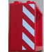 LEGO Venster 2 x 4 x 3 met Rood en Wit Danger Strepen Rechts Sticker met vierkante gaten (60598)