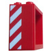 LEGO Window Frame 2 x 4 x 3 with Red and White Danger Stripes Left Sticker with Square Holes (60598)