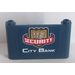 LEGO Windscreen 1 x 6 x 3 with City Bank Security Logo Sticker (64453)