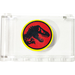 LEGO Windscreen 1 x 6 x 3 with Jurassic Park Logo Sticker (39889)