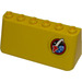 LEGO Windschutzscheibe 2 x 6 x 2 mit Raum Pendeln Logo Aufkleber (4176)