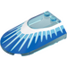 LEGO Windscreen 4 x 6 x 1.3 Curved with Medium Azure and White Fins on Blue (5378)