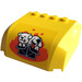LEGO Windschutzscheibe 5 x 6 x 2 Gebogen mit Zwei Dogs im ein Box Aufkleber (61484)