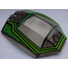 LEGO Windscreen 6 x 8 x 2 Curved with Lime and Green Lines (41751)