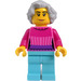 LEGO Woman - Dark Pink Top Minifigure