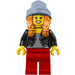 LEGO Žena v Černá Leather Bunda Minifigurka