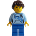 LEGO Woman im Bright Light Blau Sweater Minifigur