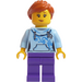 LEGO Frau im Bright Licht Blau Sweatshirt Minifigur