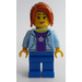 LEGO Woman im Bright Light Blau Sweatshirt Minifigur
