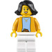 LEGO Vrouw in Bright Licht Oranje Jasje Minifiguur