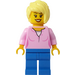 LEGO Woman dans Bright Pink Shirt Figurine