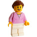 LEGO Kobieta W Bright Różowy Sweter Minifigurka