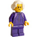 LEGO Žena v Dark Fialová Tracksuit s Krátké vlasy Minifigurka