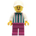 LEGO Kobieta W Ciemny Turkus Striped Koszula Minifigurka