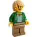 LEGO Vrouw in Groen Jasje Minifiguur