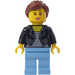 LEGO Woman in Leather Jacket minifiguur
