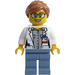 LEGO Woman in Open Lab Coat minifiguur