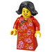 LEGO Woman in Red Patterned Dress Minifigure