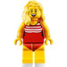 LEGO Frau im Rot Badeanzug Minifigur