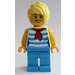 LEGO Woman in Striped Shirt minifiguur