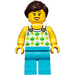 LEGO Woman in White Shirt with Green Plants Minifigure