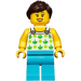 LEGO Žena v Bílá Košile s Zelená Plants Minifigurka