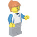 LEGO Kvinna i Vit Topp Minifigur