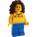 LEGO Žena v Žlutá Košile Minifigurka