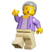 LEGO Kvinna (Lavendel Jacka med Halsband) Minifigur