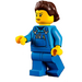 LEGO Žena s Modrá Mechanik Kombinézy Minifigurka