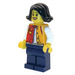 LEGO Woman with Bright Light Orange Vest (&quot;Big Orange Big Pear&quot; on back) Minifigure