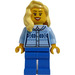 LEGO Žena s Bright Světlo Žlutá Vlasy  Minifigurka