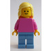 LEGO Woman met Dark Pink Shirt minifiguur