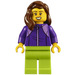 LEGO Woman mit Dark Purple Jacket Minifigur