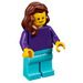LEGO Woman met Dark Purple Shirt minifiguur