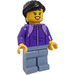 LEGO Woman met Dark Purple Zipped Jacket