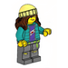 LEGO Woman with Dark Turquoise Jacket and Long Wavy Hair with Beanie Minifigure