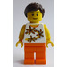 LEGO Kvinna med Blomma Skjorta Minifigur